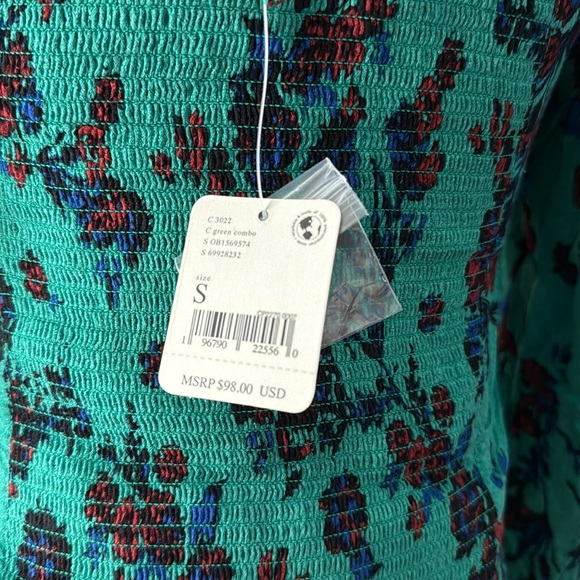 Free people - Hilary Print Keyhole Neck Top NWT small - Picture 3 of 6